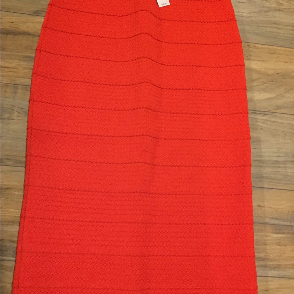 New York & Co., red skirt.